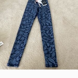 The Upside Batik Yoga Leggings Indigo Steele Angel Print Active Wear US Size 4